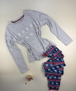 Pyjama Manche Longue Flocon de neige "Gris"