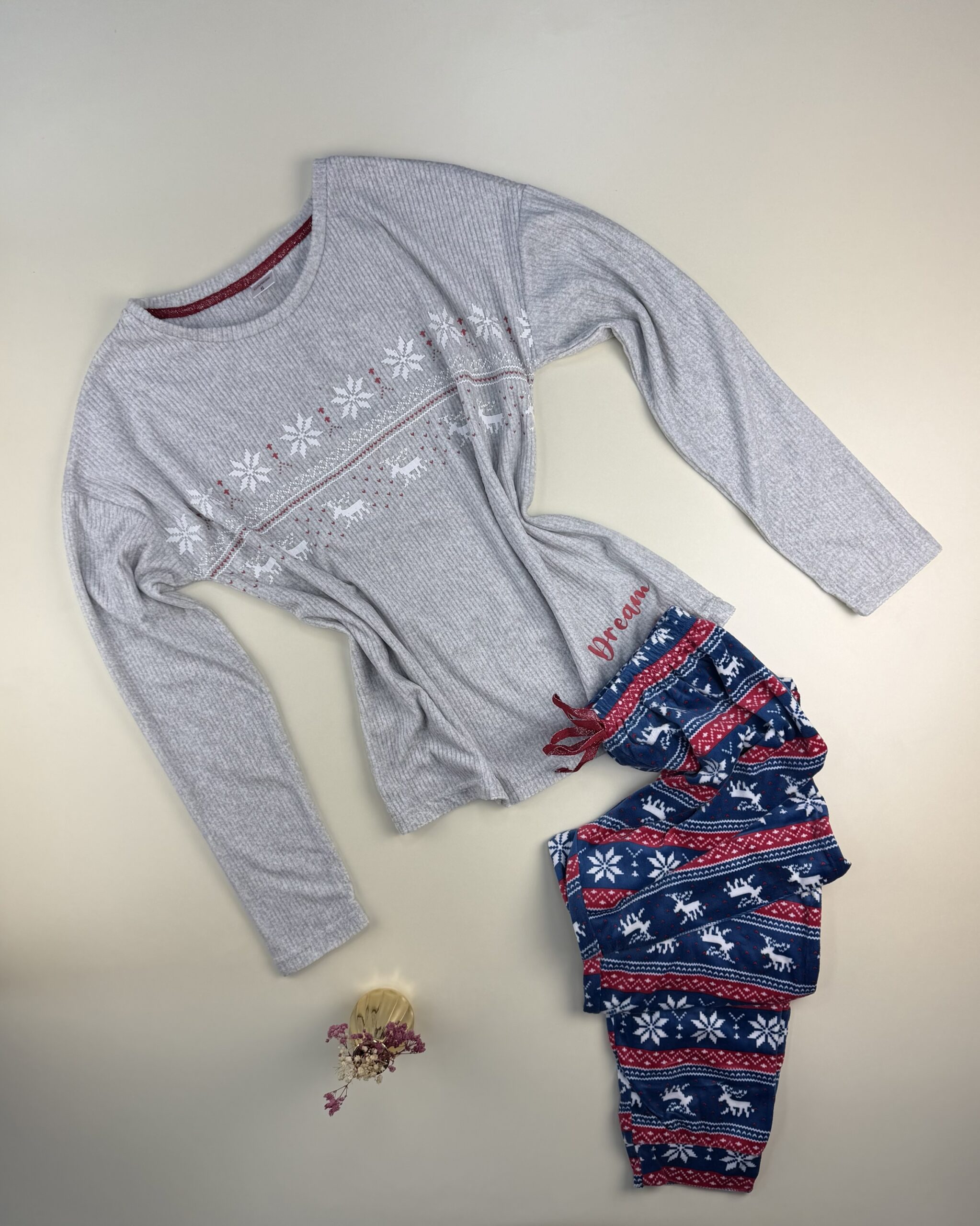 Pyjama Manche Longue Flocon de neige "Gris"