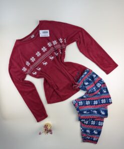Pyjama Manche Longue Flocon de neige "Rouge"