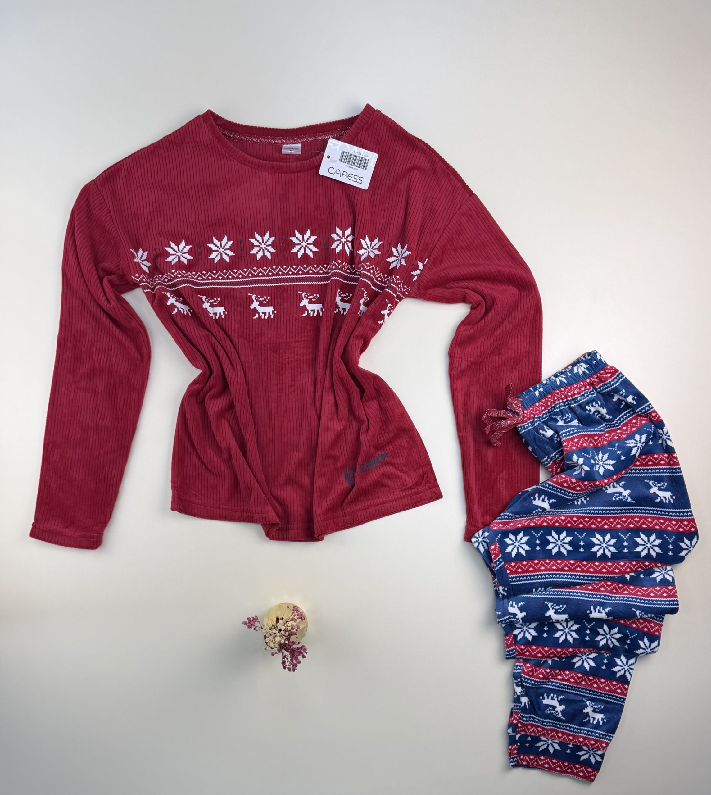 Pyjama Manche Longue Flocon de neige "Rouge" – Image 3