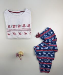 Alternative view of Pyjama Manche Longue Flocon de neige "Blanc cassé"