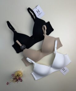 Pack de 3 soutiens gorge "Nude, Noir, Blanc"