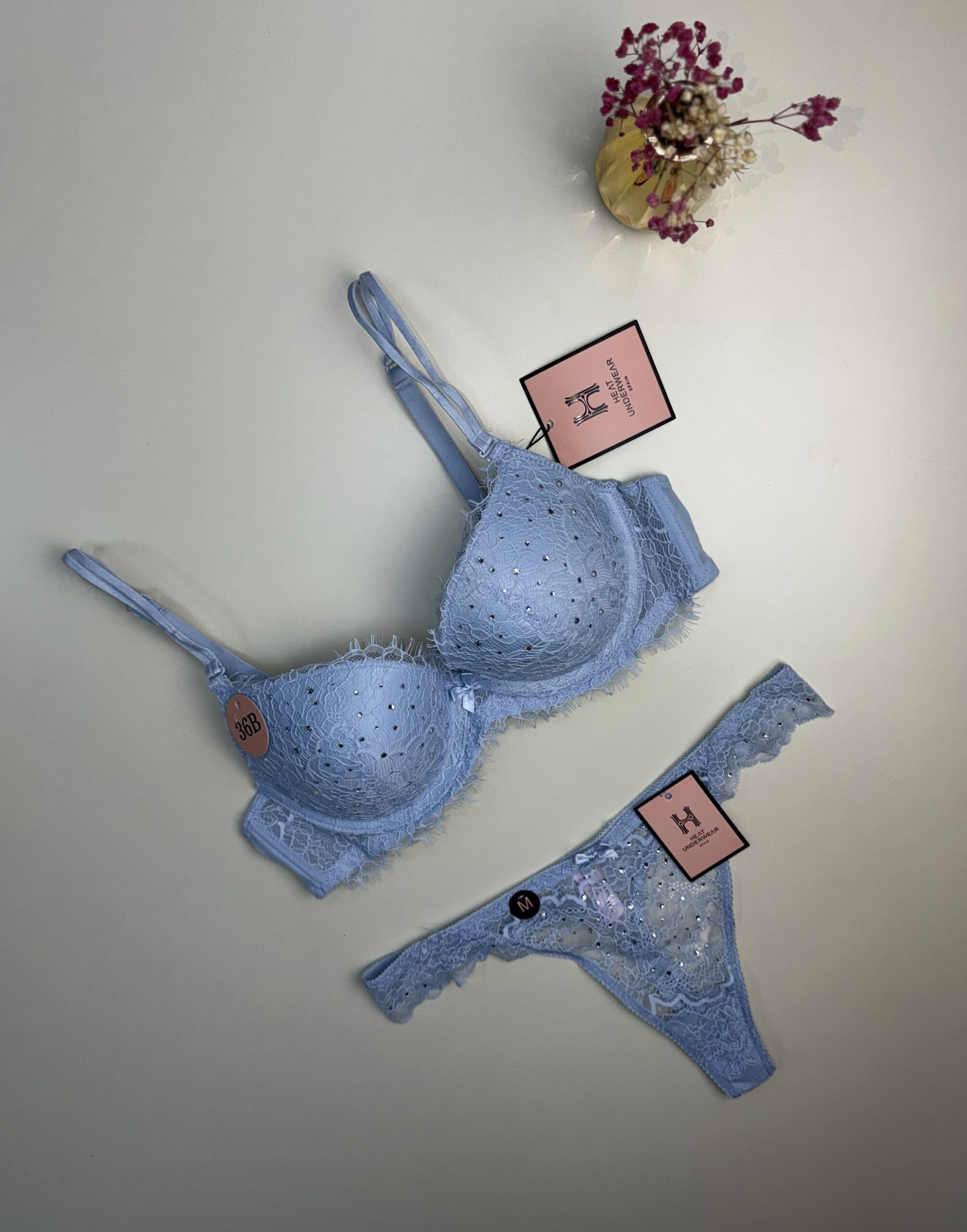 Ensemble 2pcs H Push up " Bleu "