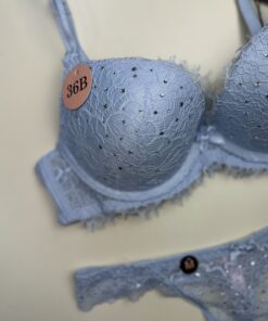 Alternative view of Ensemble 2pcs H Push up " Bleu "