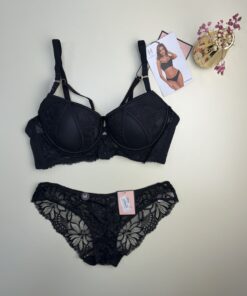 Alternative view of Ensemble 2pcs H Push up " Noir "