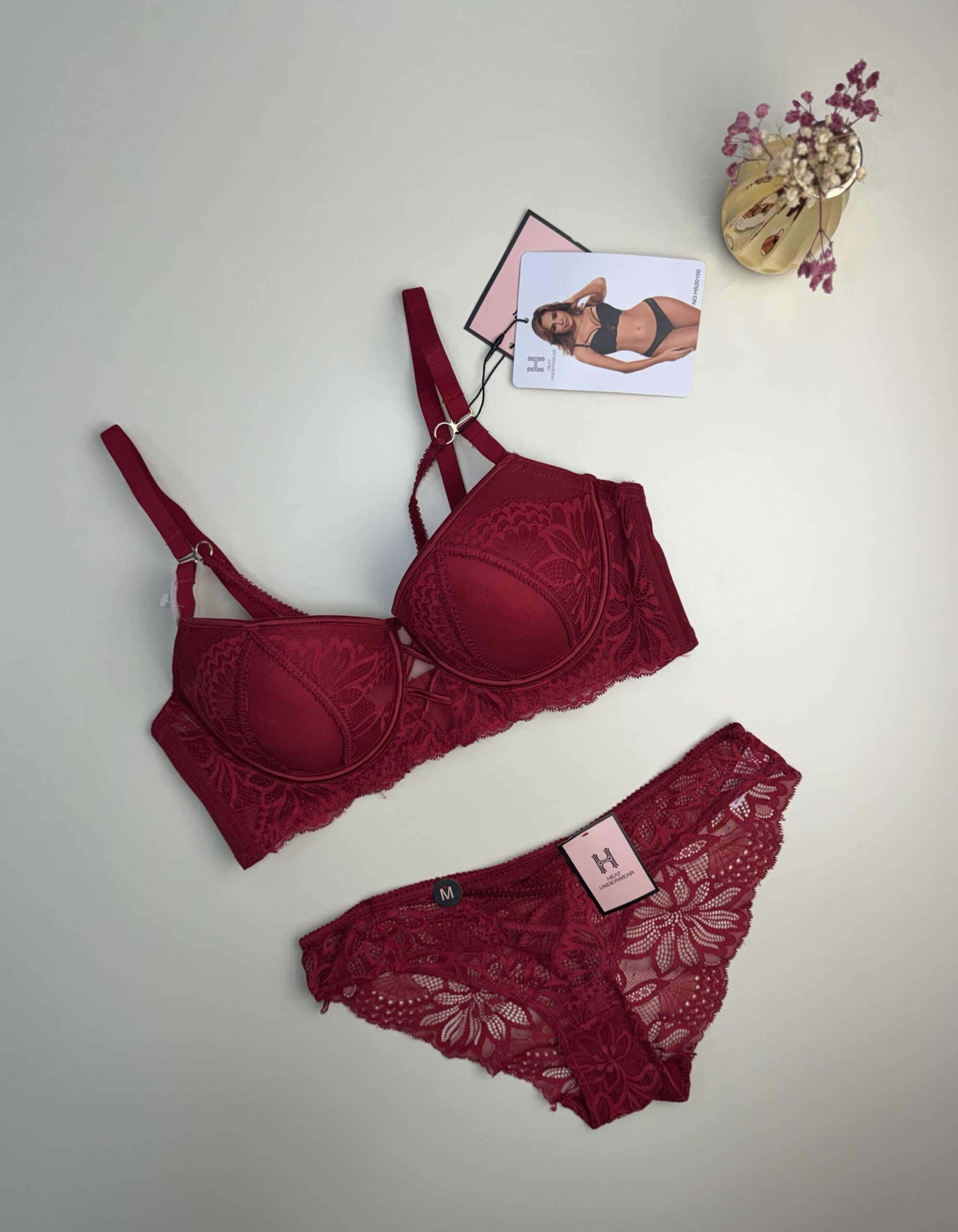 Ensemble 2pcs H Push up " Bordeaux "