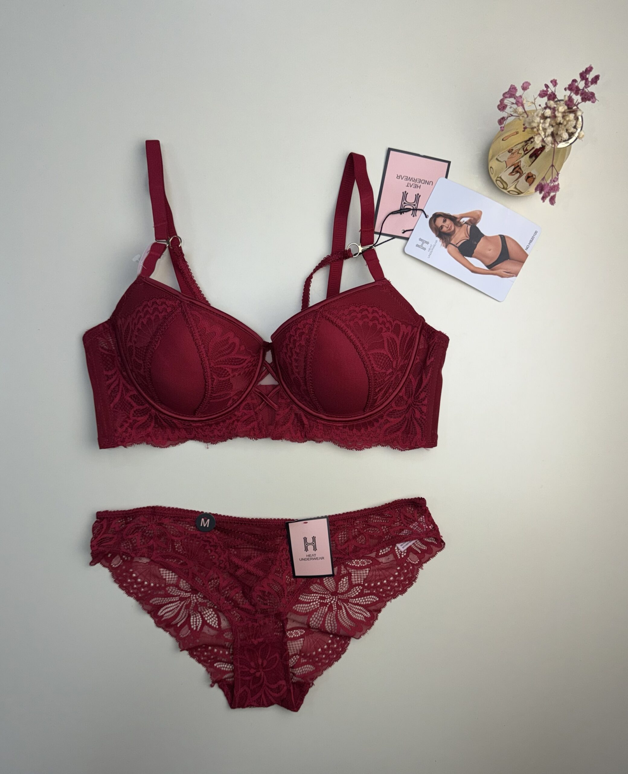 Ensemble 2pcs H Push up " Bordeaux " – Image 3