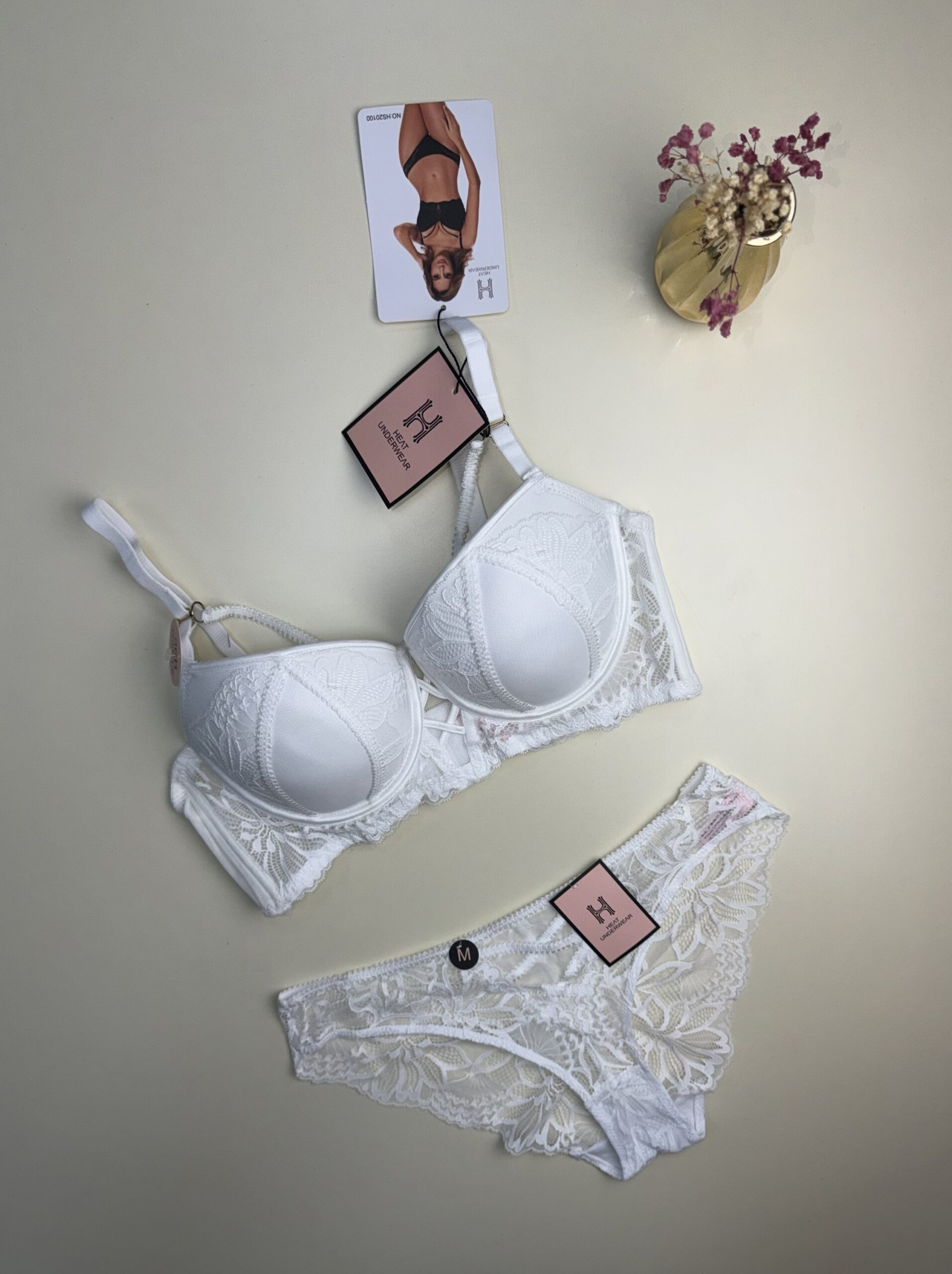 Ensemble 2pcs H Push up " Blanc "