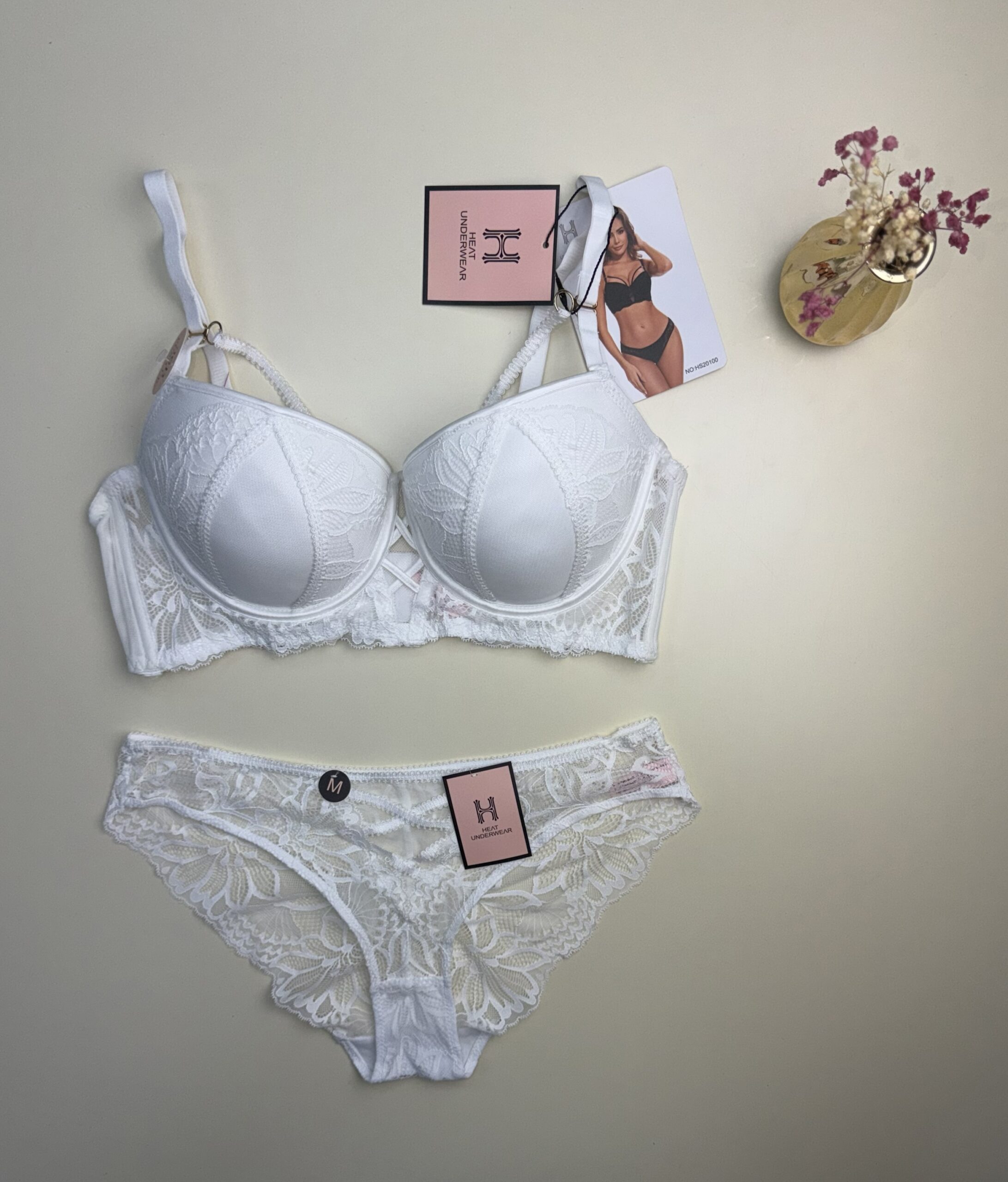 Ensemble 2pcs H Push up " Blanc " – Image 3