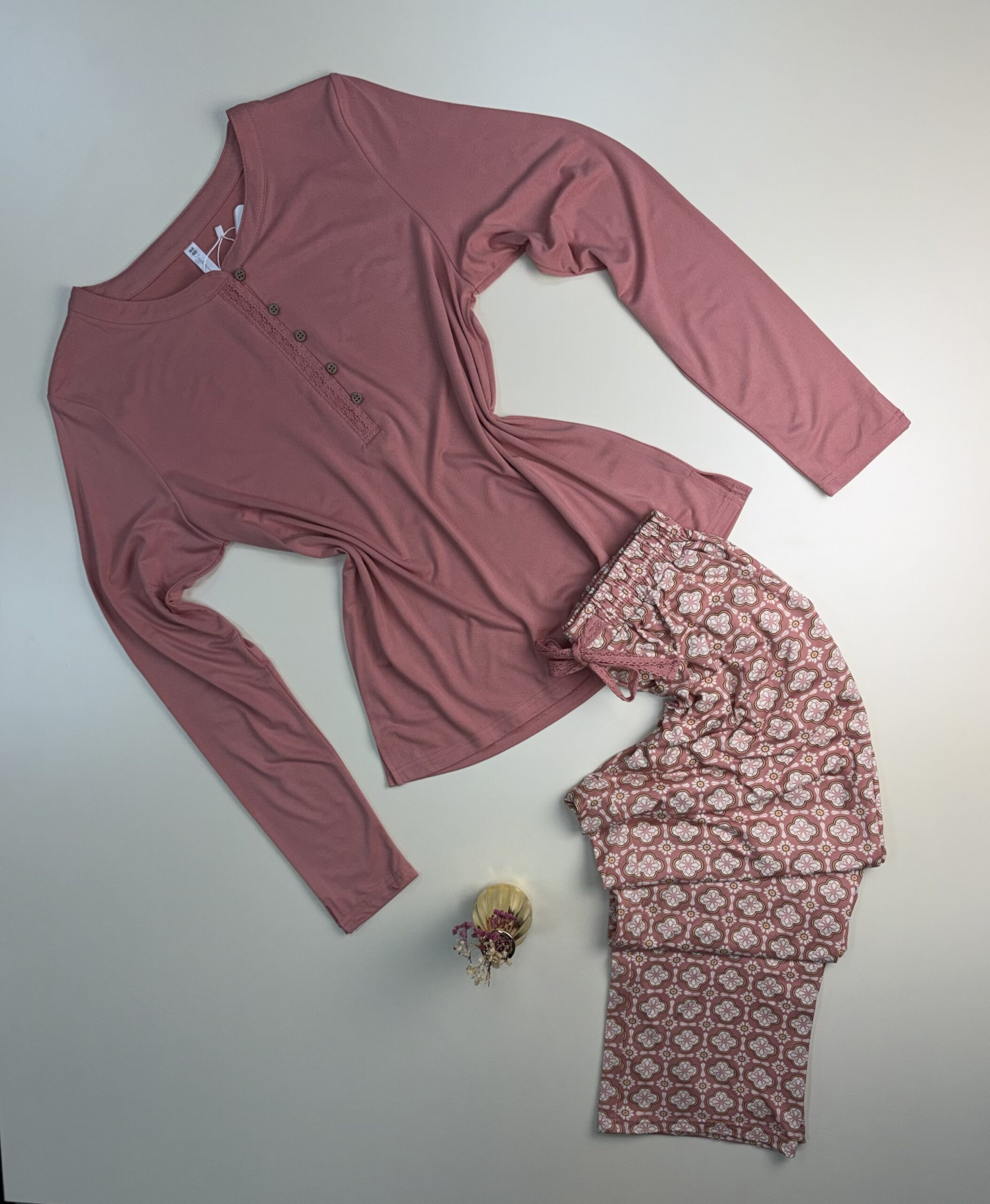 Pyjama Manche Longue "Rose"