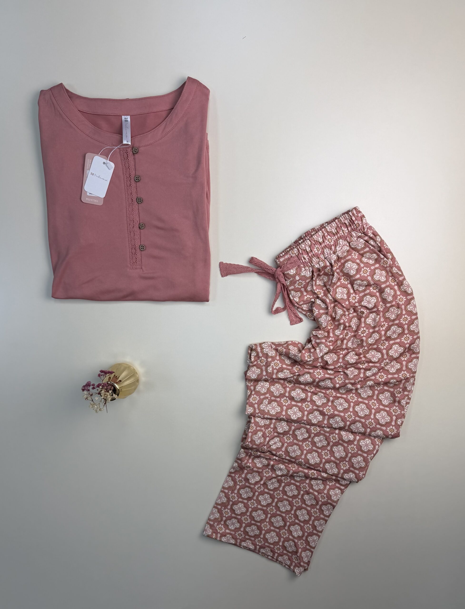 Pyjama Manche Longue "Rose" – Image 2