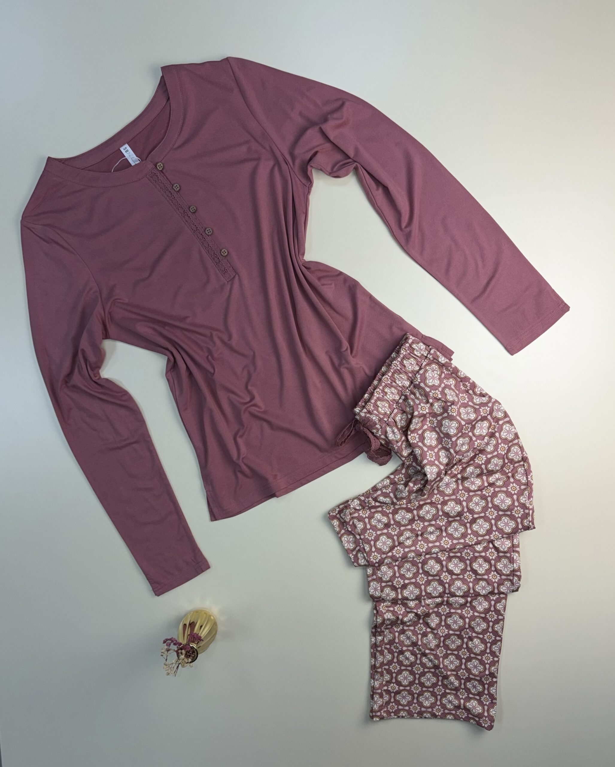 Pyjama Manche Longue "Bois de Rose"