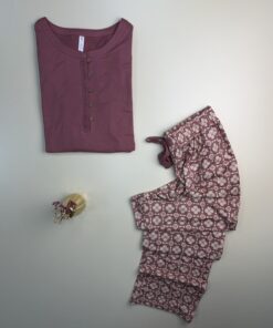 Alternative view of Pyjama Manche Longue "Bois de Rose"