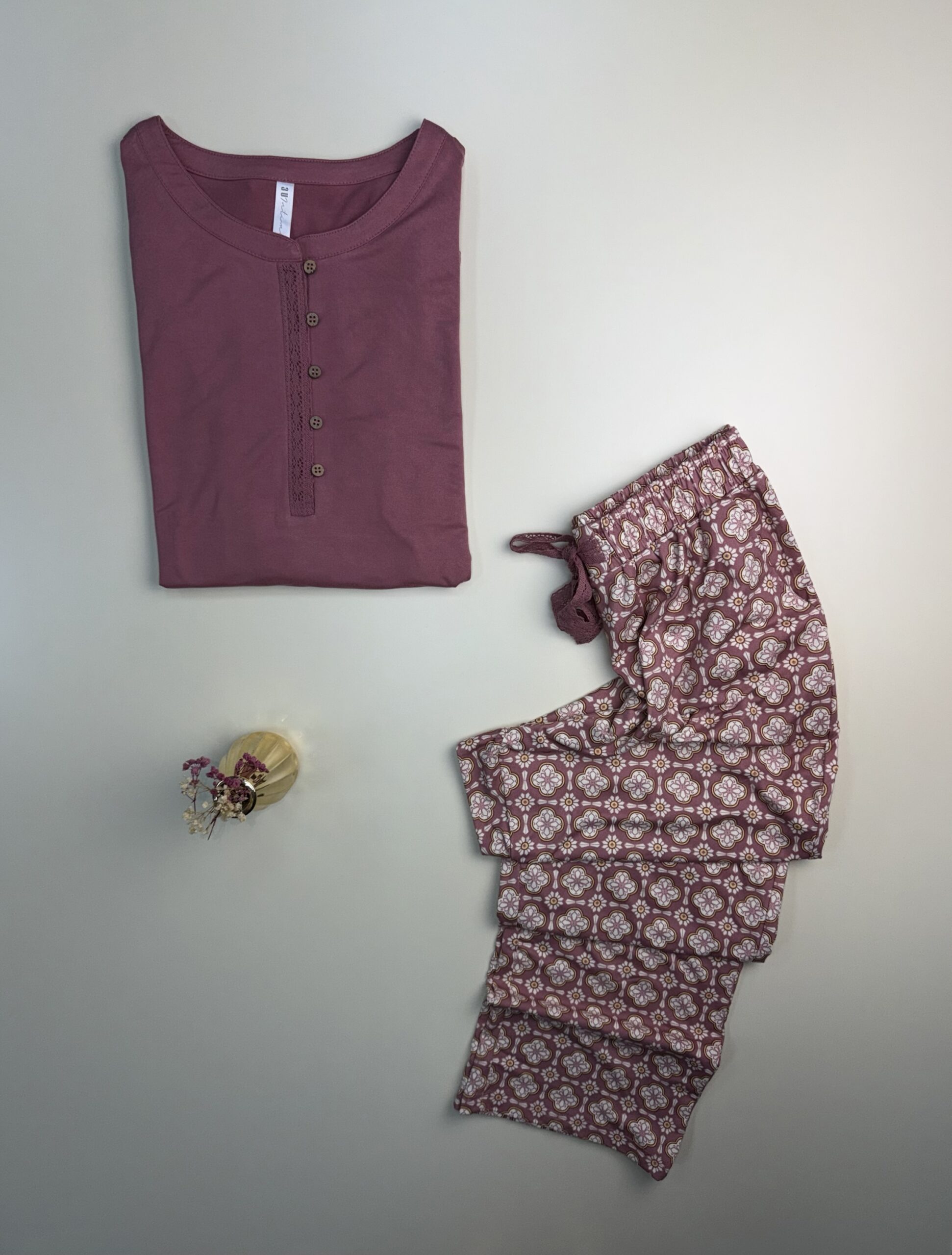 Pyjama Manche Longue "Bois de Rose" – Image 2