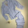 Pyjama boutonné en satin " Bleu  "