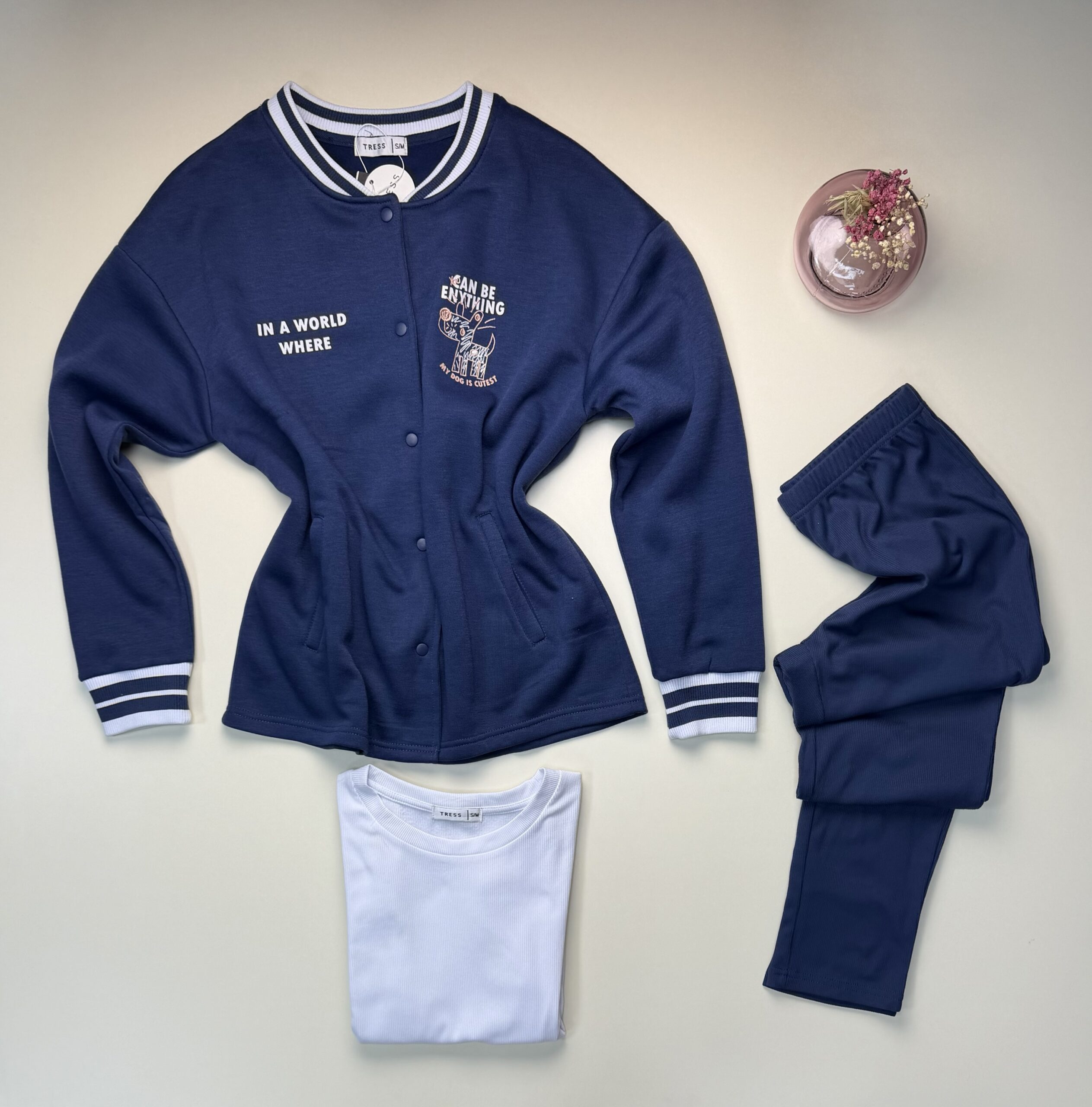 Pyjama 3 pcs " Bleu " – Image 4