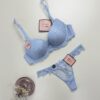 Ensemble 2pcs H Push up " Bleu "