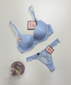 Ensemble 2pcs H Push up " Bleu "