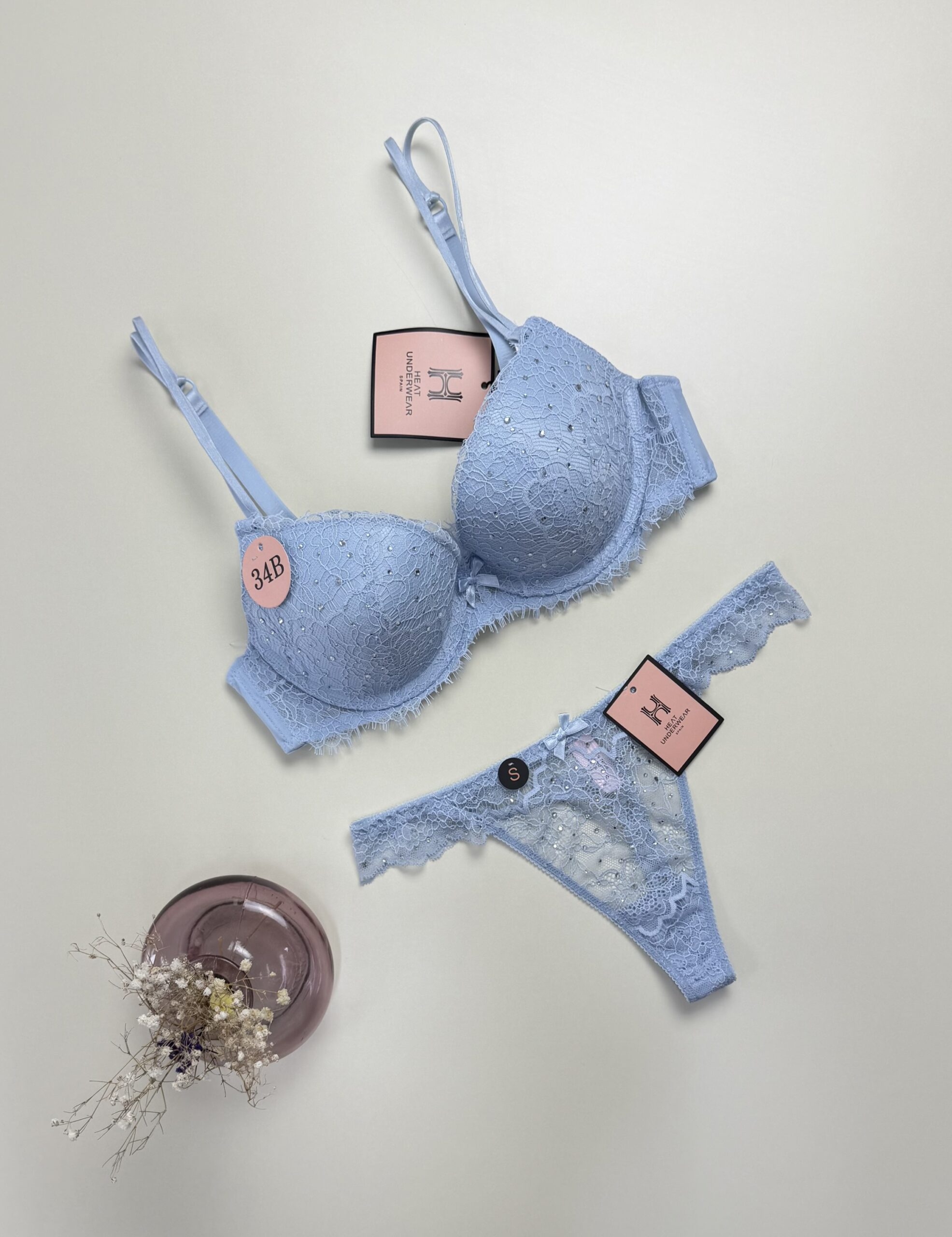 Ensemble 2pcs H Push up " Bleu "