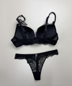 Alternative view of Ensemble 2pcs H Push up " Noir "