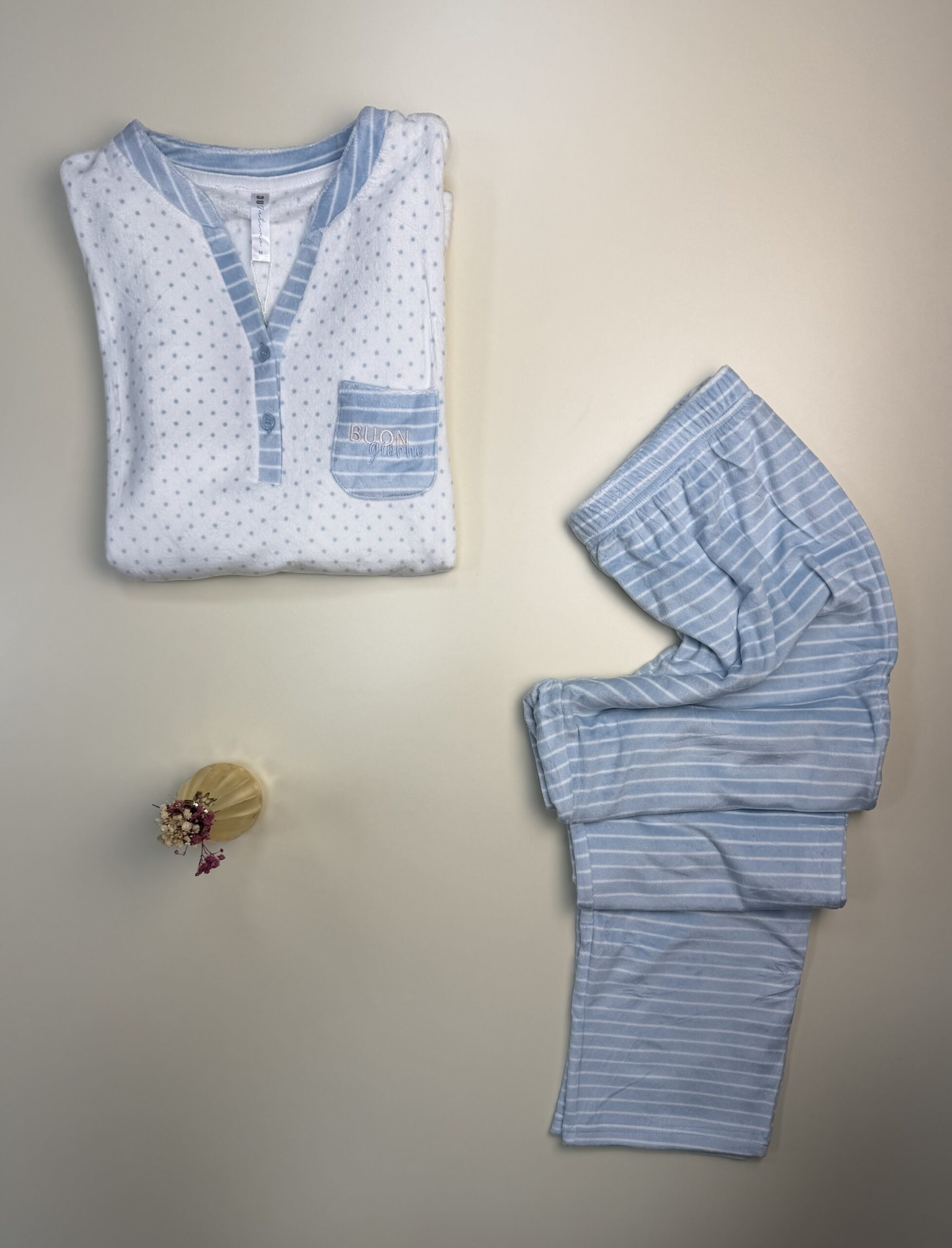 Pyjama haut Manche Longue -TRESS- "Bleu ciel" – Image 2