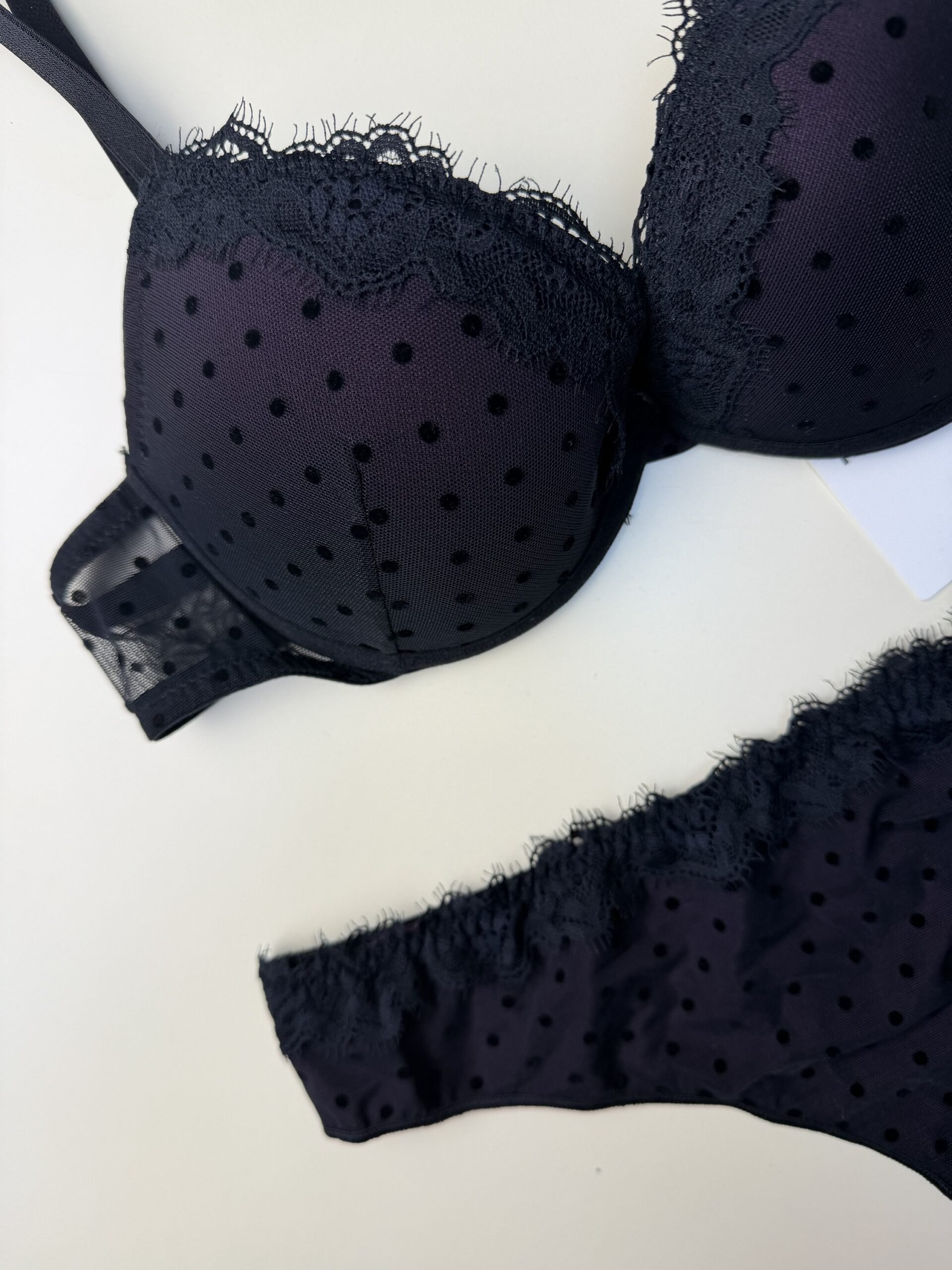 Ensemble 2pcs TEZENiS "Noir petit pois" Push Up – Image 4