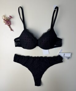 Alternative view of Ensemble 2pcs TEZENiS "Noir petit pois" Push Up