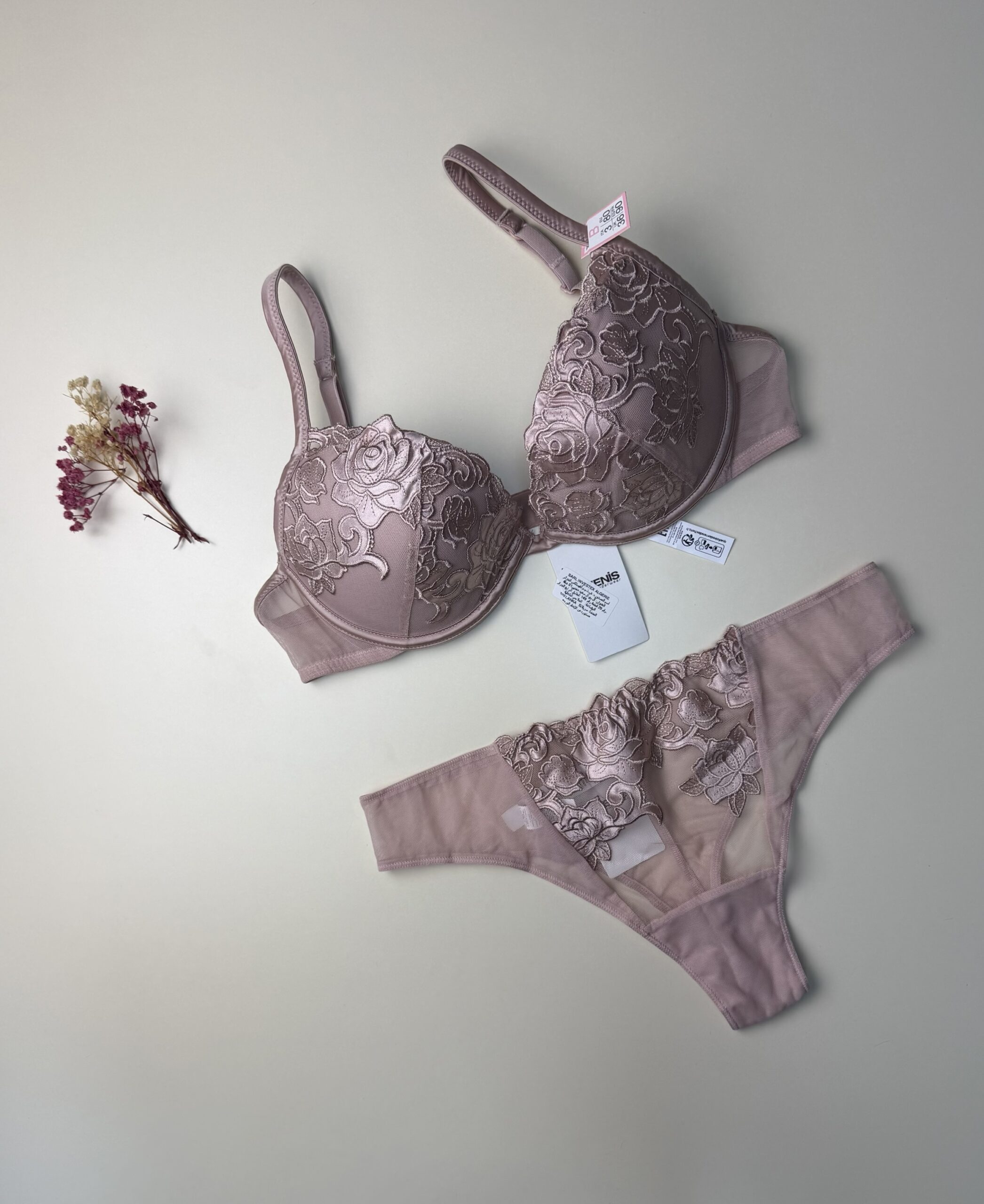 Ensemble 2pcs TEZENiS "Rose à fleurs"