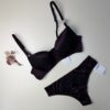 Ensemble 2pcs TEZENiS Push up "Aubergine Satin en dentelles"