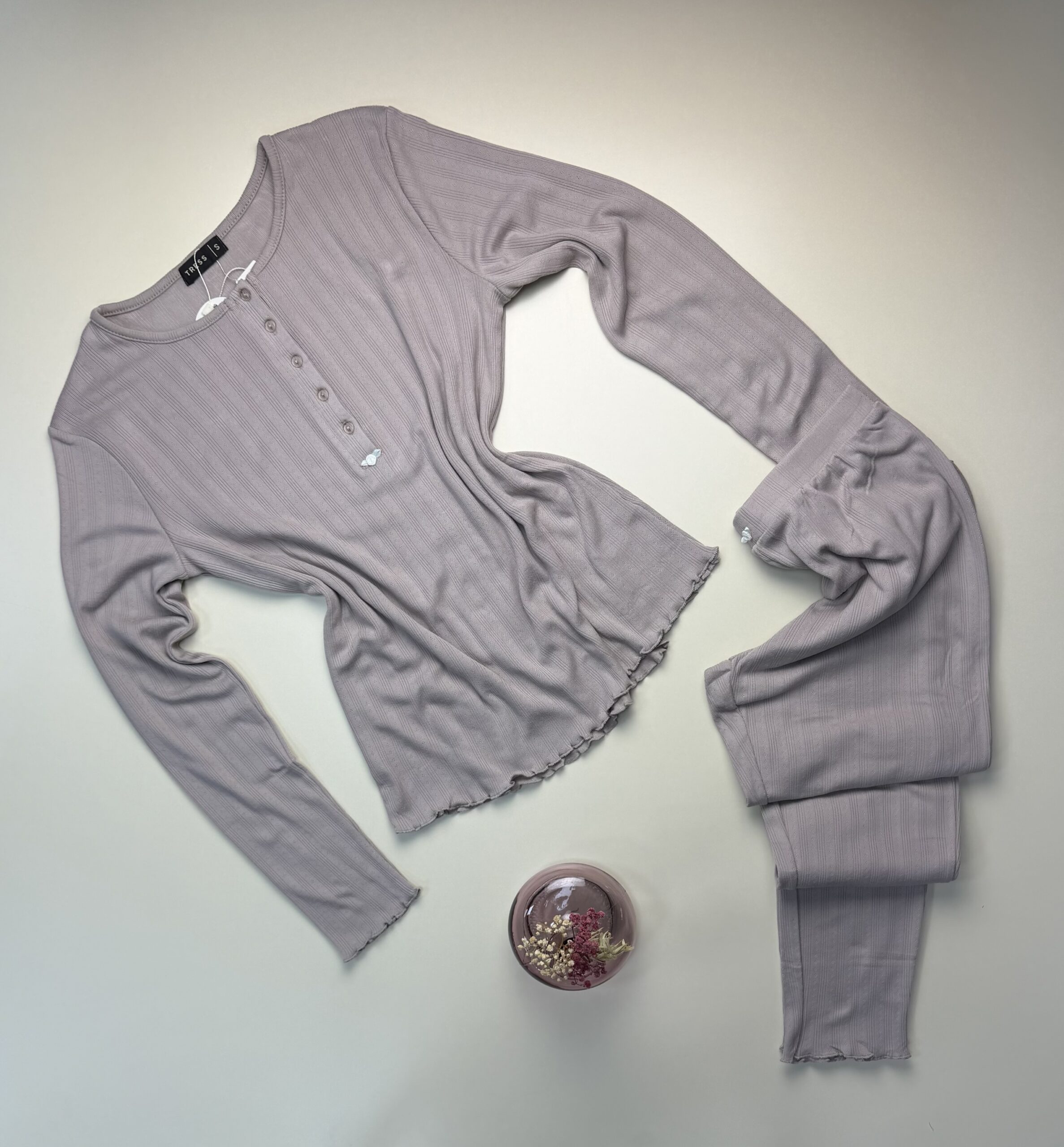 Pyjama haut manche longue " Beige foncé "