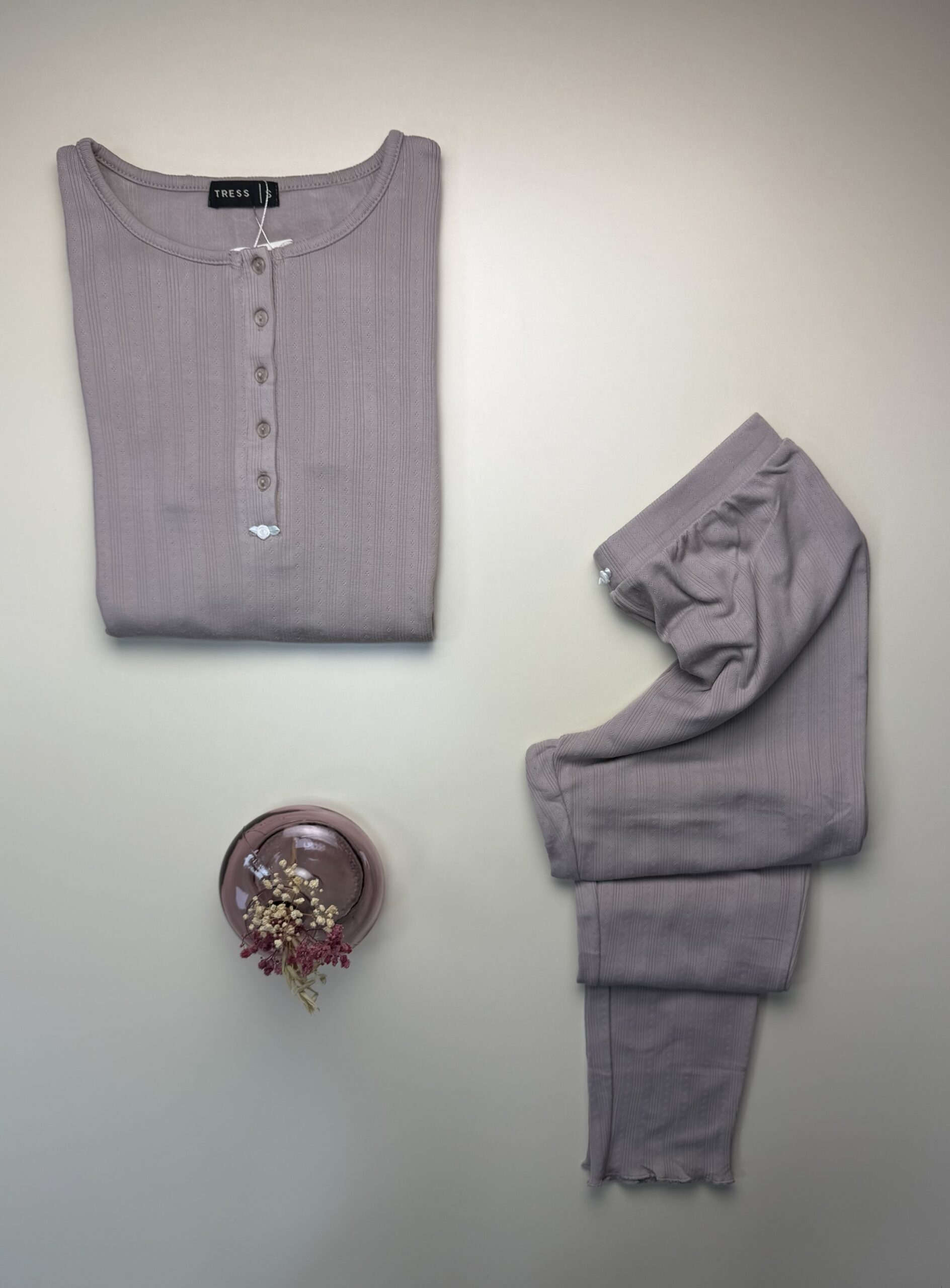 Pyjama haut manche longue " Beige foncé " – Image 2