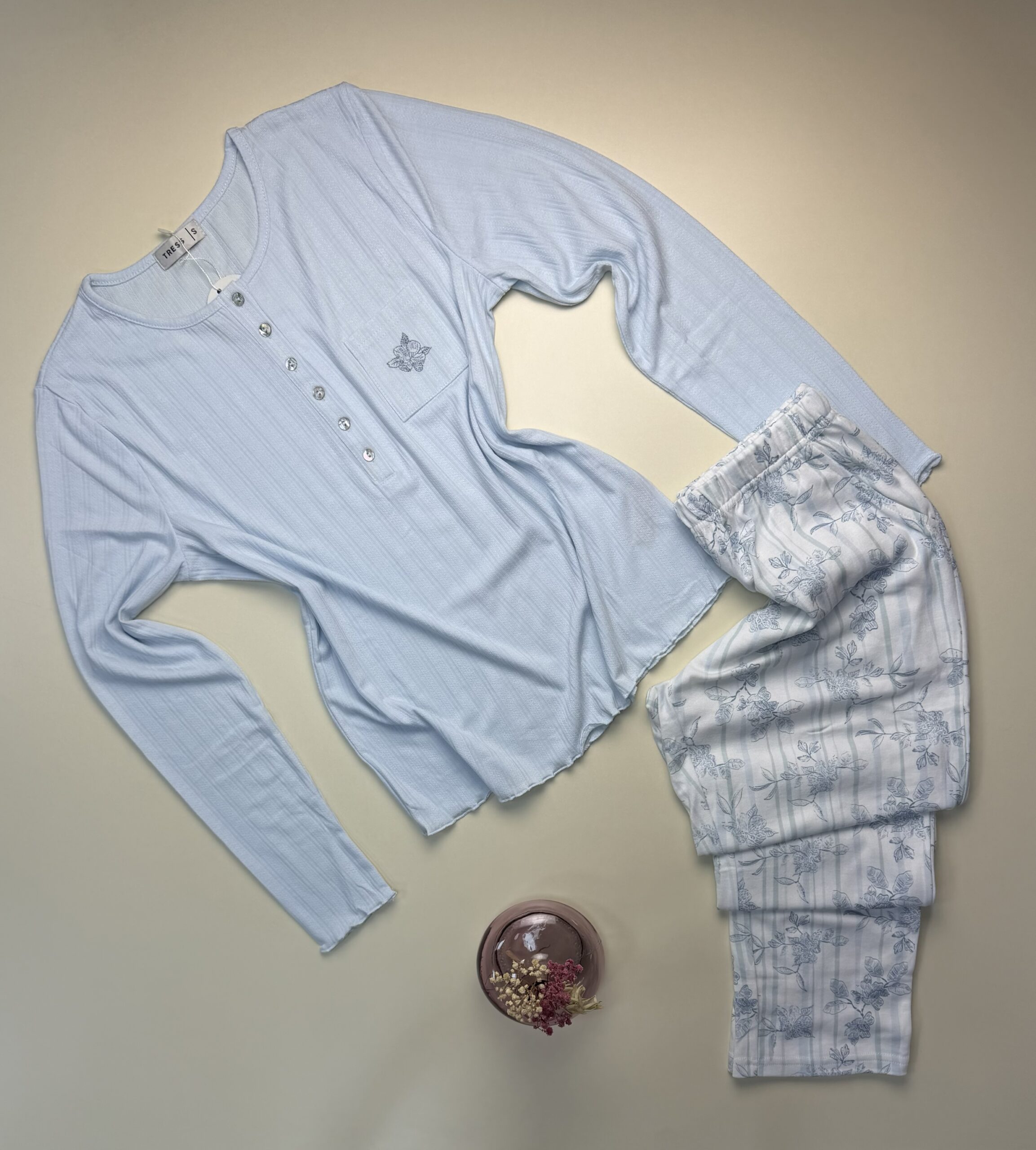 Pyjama haut manche longue " Bleu "