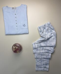 Alternative view of Pyjama haut manche longue " Bleu "