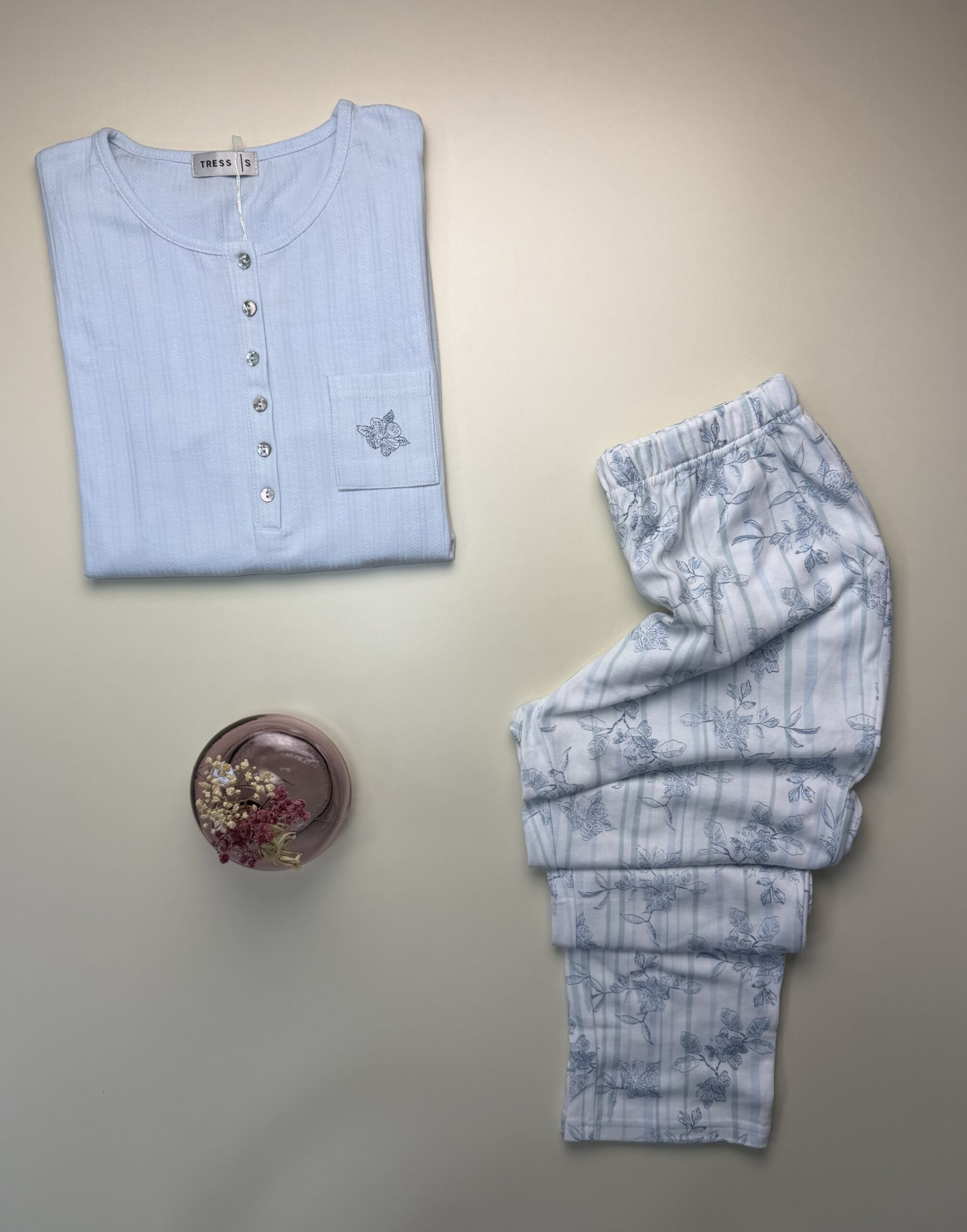 Pyjama haut manche longue " Bleu " – Image 2