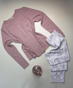 Pyjama haut manche longue " Rose "