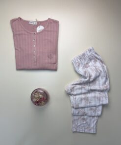Alternative view of Pyjama haut manche longue " Rose "