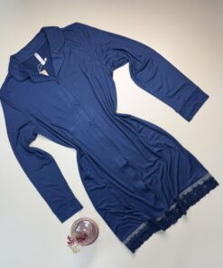 Chemise de nuit boutonné " Bleu "