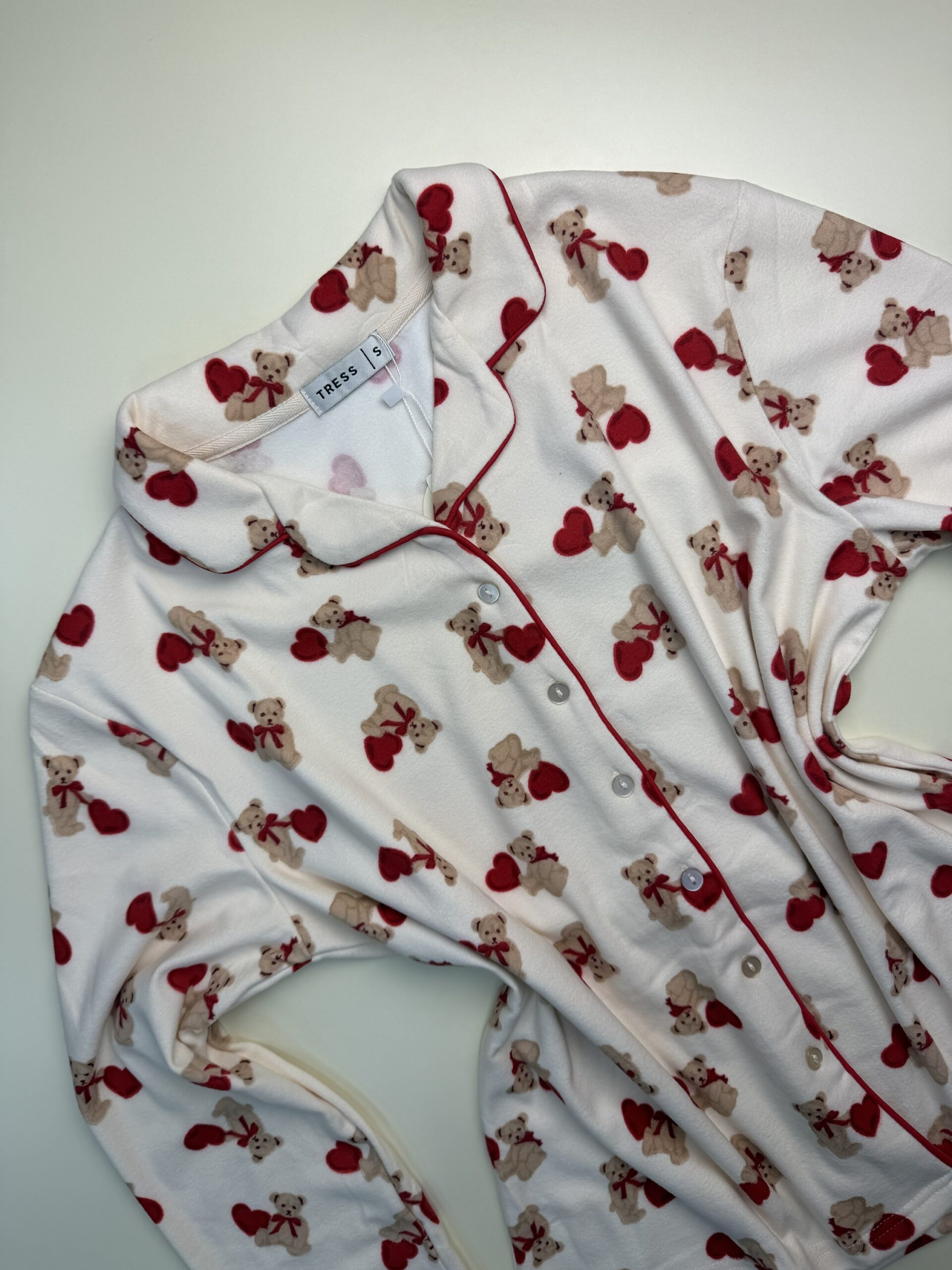 Pyjama boutonné "Rose à motifs nounours" – Image 4