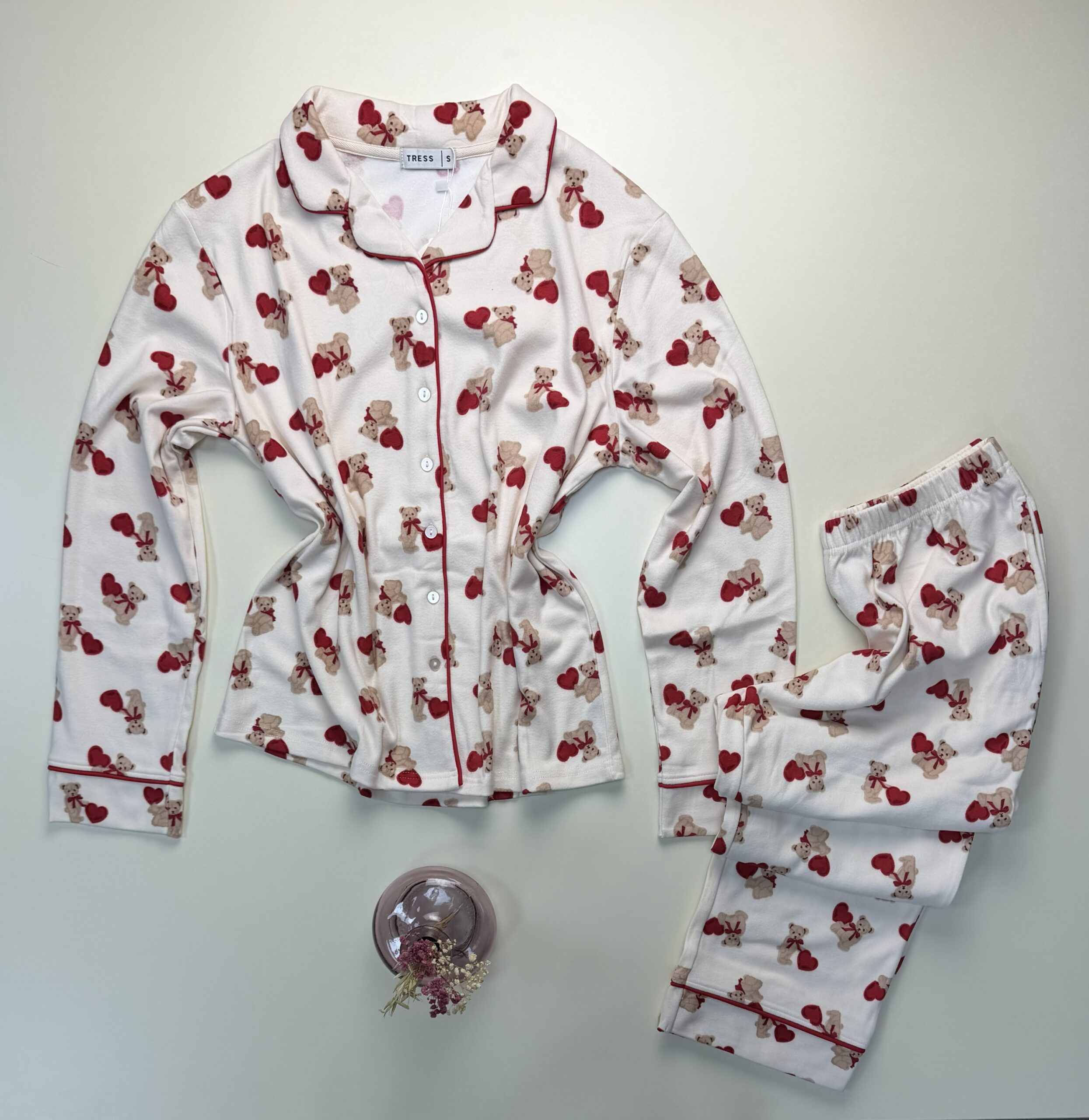 Pyjama boutonné "Rose à motifs nounours" – Image 3