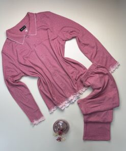 Pyjama boutonné "Rose foncé"