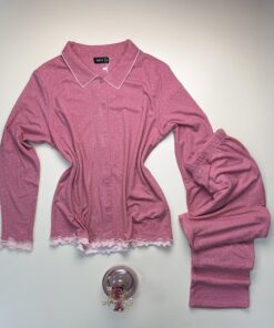 Alternative view of Pyjama boutonné  "Rose foncé"