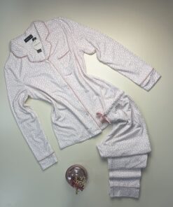 Pyjama boutonné " Motifs cœur "