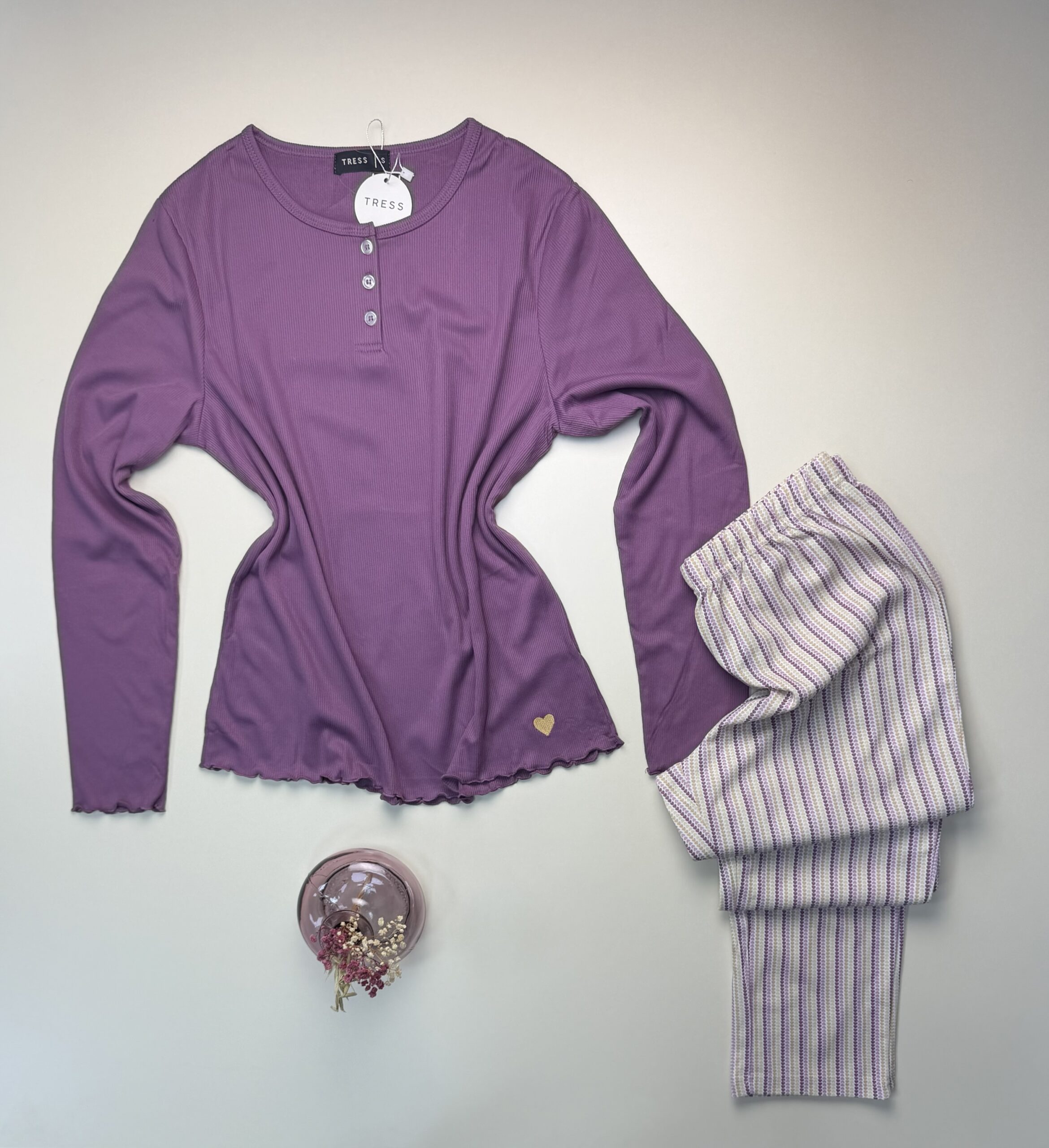 Pyjama Haut manche Longue " Mauve " – Image 3