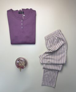 Alternative view of Pyjama Haut manche Longue " Mauve "