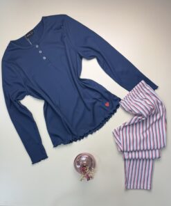 Pyjama Haut manche Longue " Bleu "