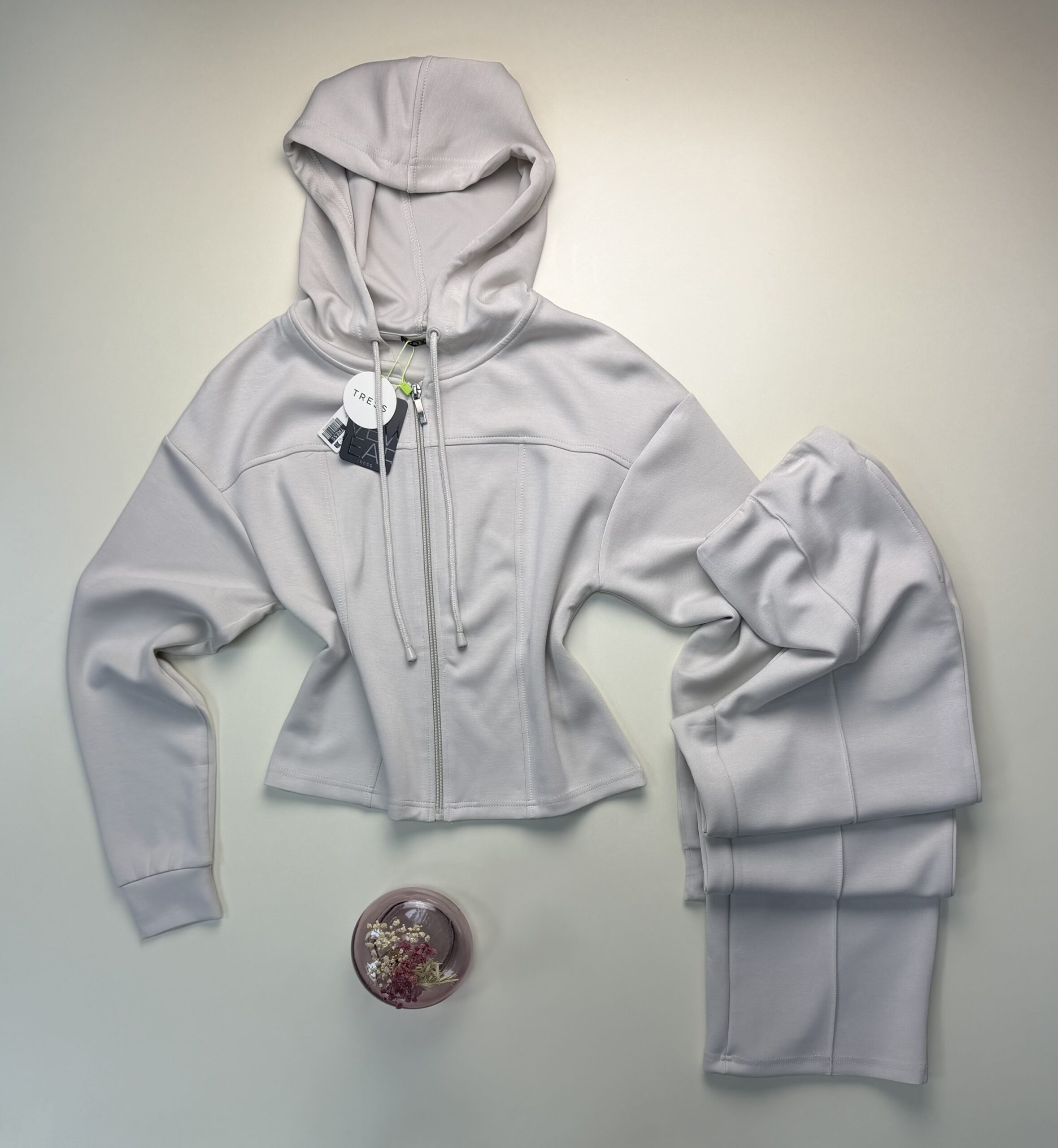 Ensemble jogging zippé " Beige " – Image 2