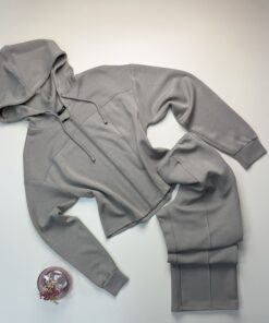 Ensemble jogging zippé " Khakhi "