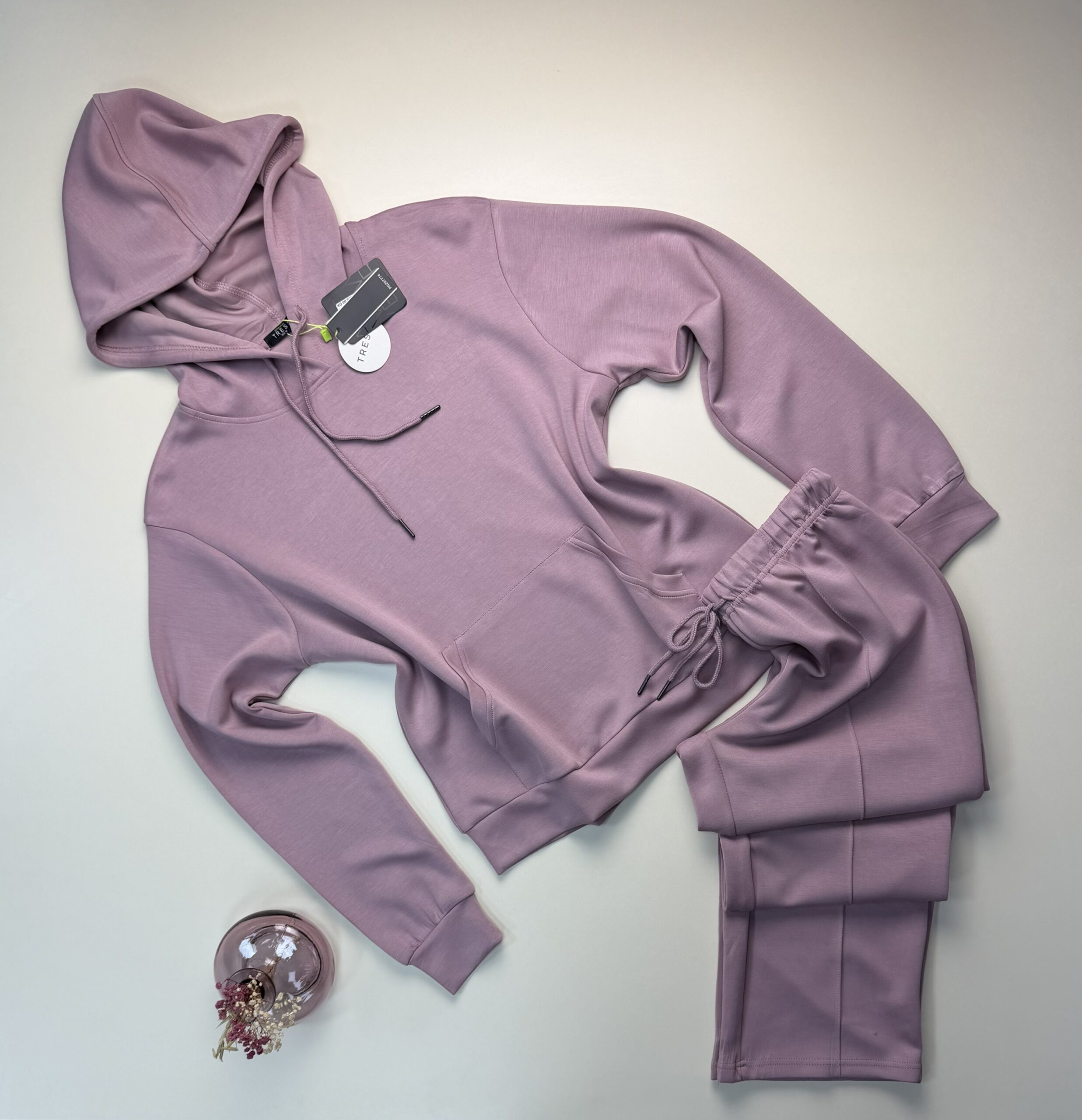 Ensemble jogging sweat " Mauve "