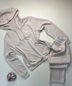 Ensemble jogging sweat " Beige "