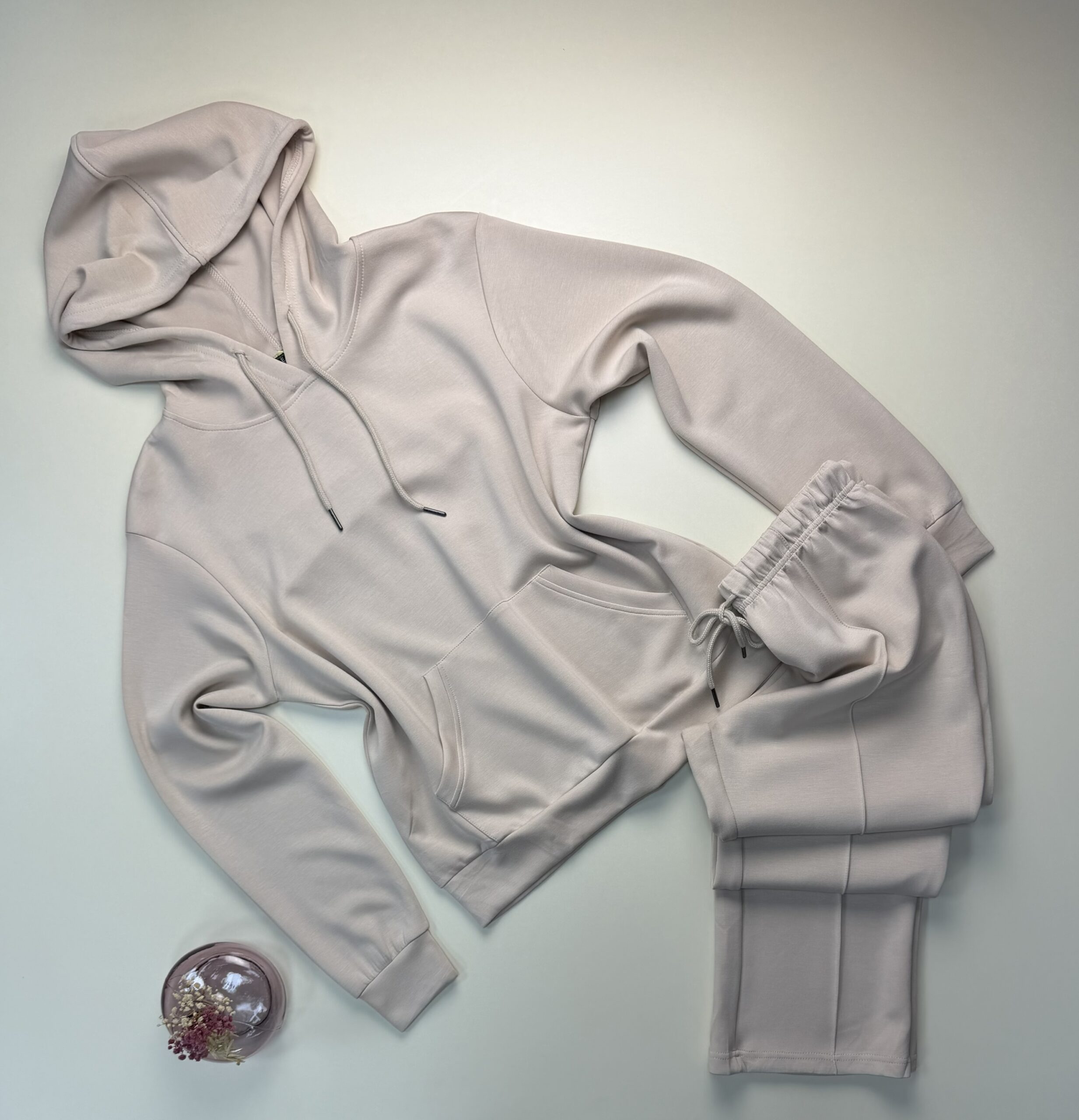 Ensemble jogging sweat " Beige "